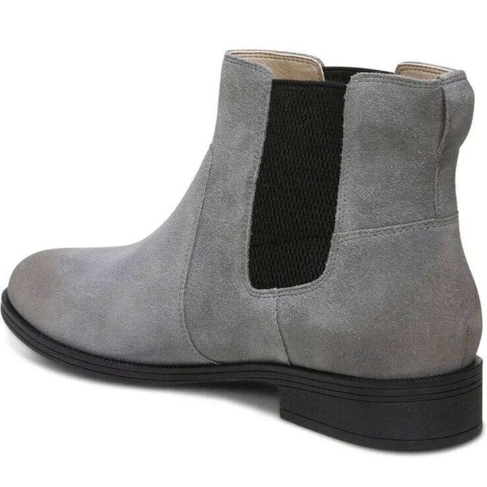 Vionic Alana Womens 6 Charcoal‎ Gray Suede Arch Support Ankle Boots  New